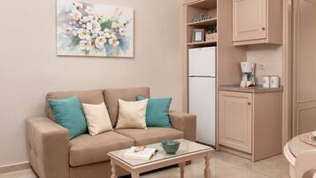 Luxury Apartment, 1 Bedroom | Living area | 42-inch LCD TV with digital channels, TV, Netflix