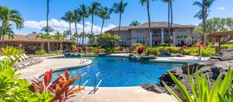 Golf getaway near the beach with patio, pools & fitness facility