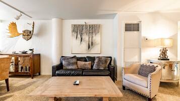 Smart TV, chimenea y reproductor de DVD