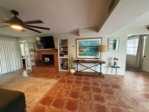 Smart TV, fireplace, printers