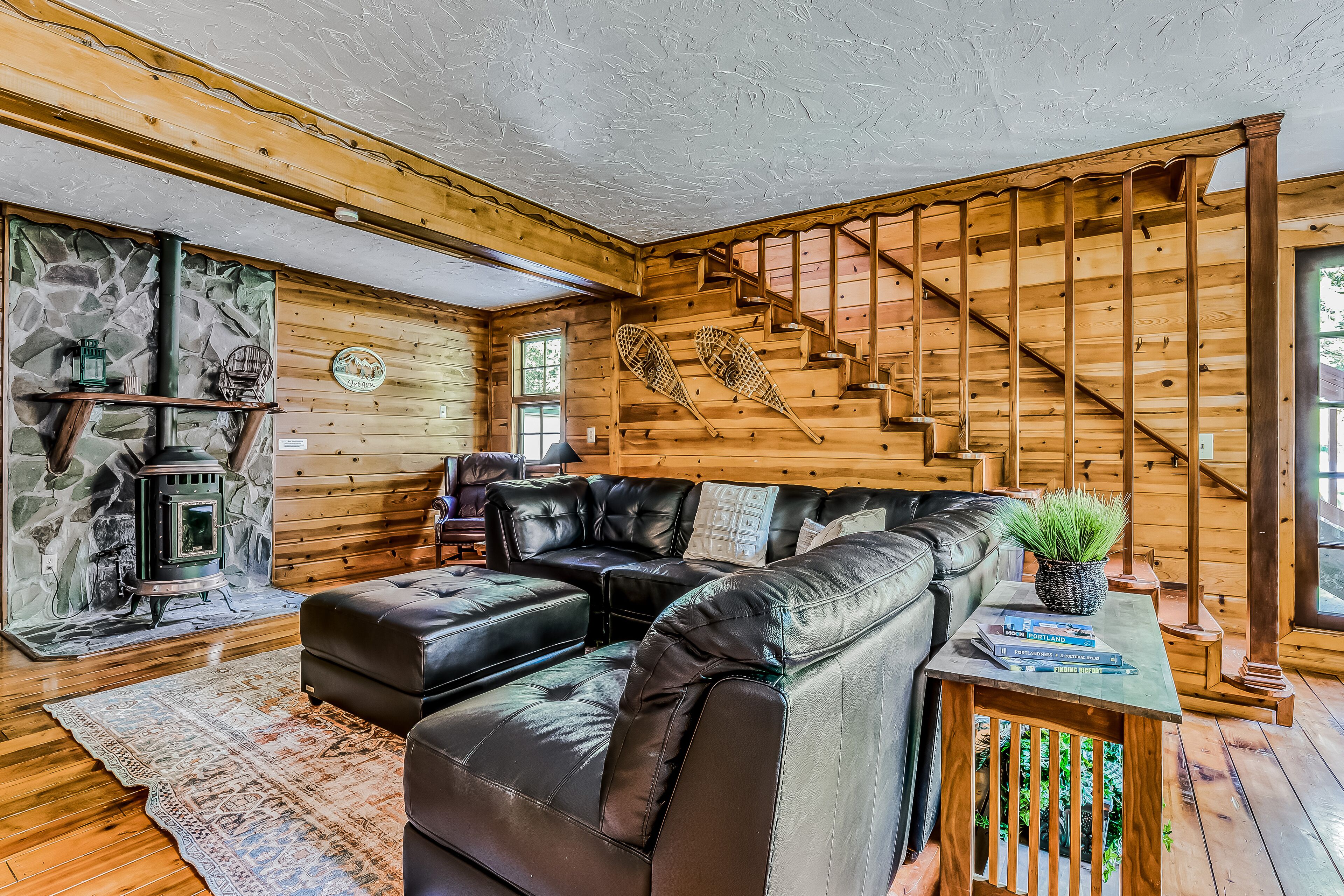 Dog-friendly creekside home with entertainment barn, private hot tub & firepit