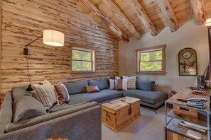 تلفزيون، مدفأة، كُتُب، ستيريو