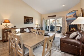 Smart TV, fireplace, video games, Hulu