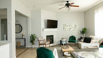 Smart TV, fireplace, offices