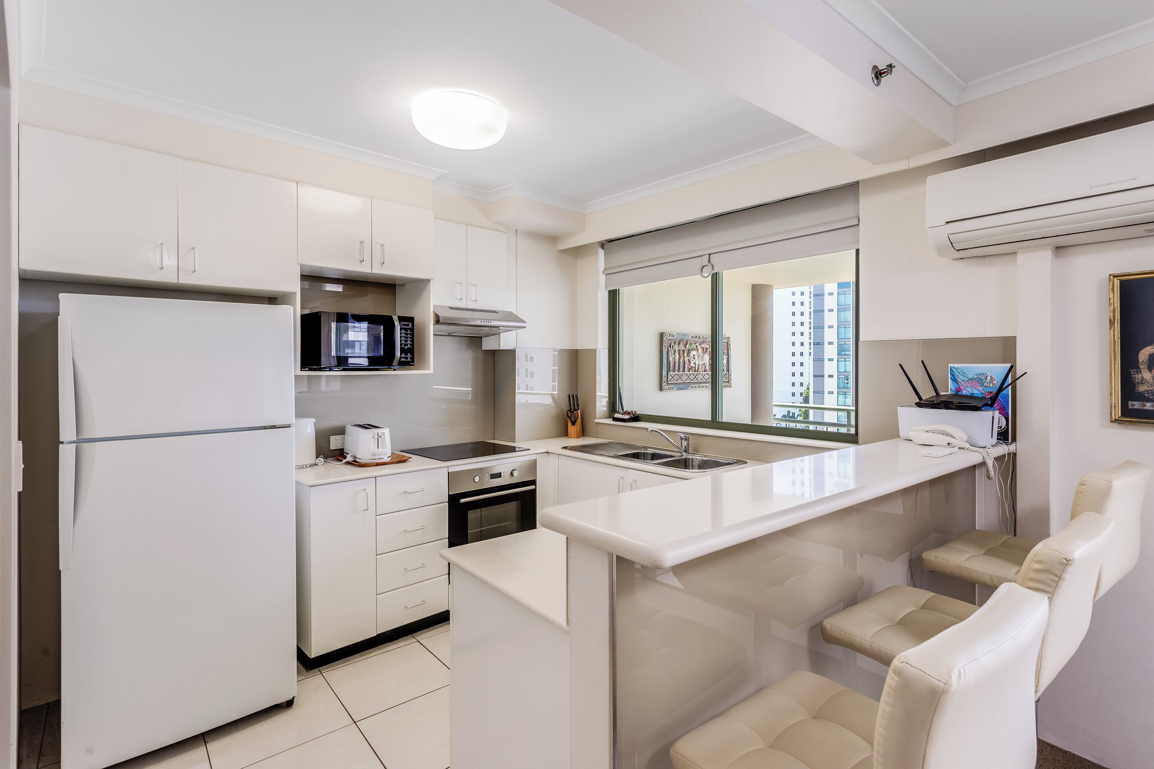 Standard Apartment, 2 Bedrooms | Private kitchen | Full-sized fridge, microwave, oven, stovetop