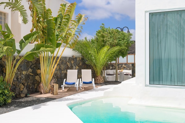 A heated pool