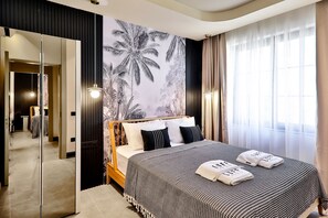 Family Suite, 2 Bedrooms, Balcony | Premium bedding, free minibar items, desk, laptop workspace - Luff Suites (Kas)