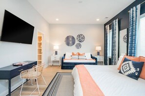 4 bedrooms, iron/ironing board, WiFi, bed sheets