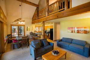 TV, fireplace, DVD player, stereo