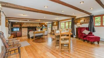Family House | Living area | 43-inch Smart TV with digital channels, TV, fireplace