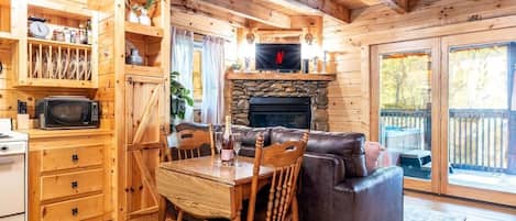 Televisión, chimenea, Netflix y libros