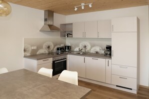 Frigorifero, forno, piano cottura, lavastoviglie