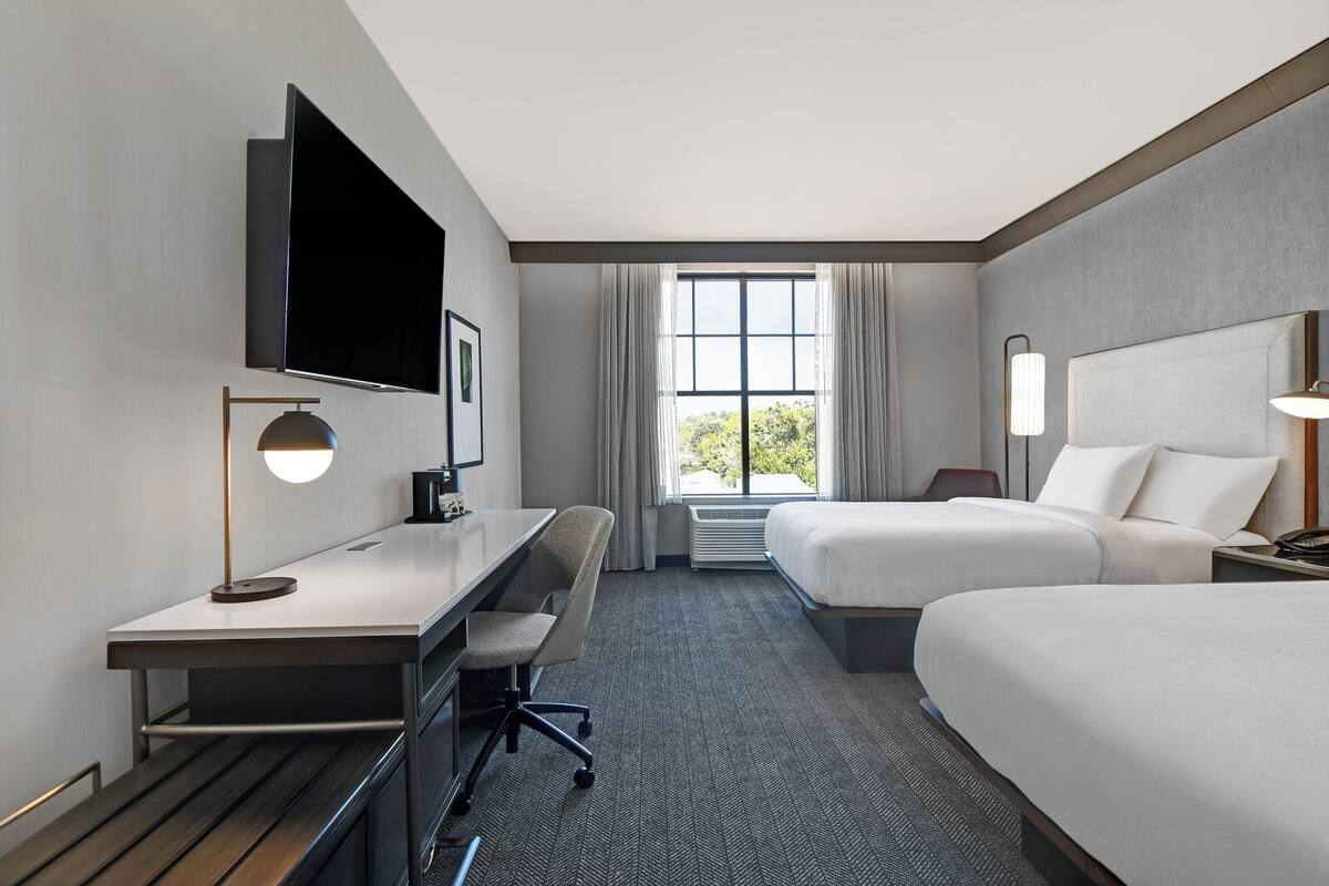 1 bedroom, desk, laptop workspace, iron/ironing board