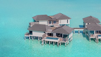 Villa, 2 chambres, vue océan, sur l'eau (Overwater) | Literie hypoallergénique, couette en duvet d'oie