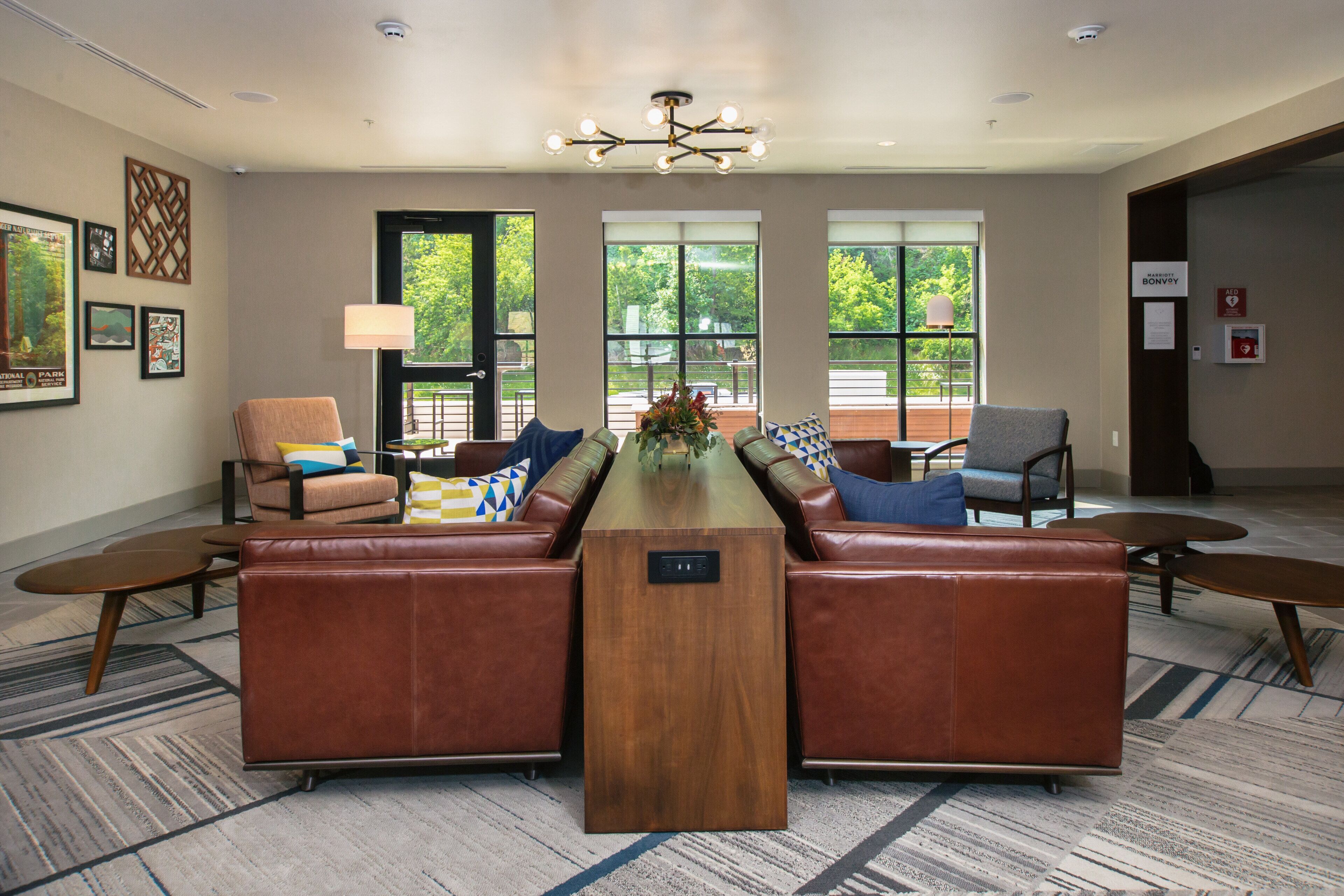 Sala de estar en el lobby