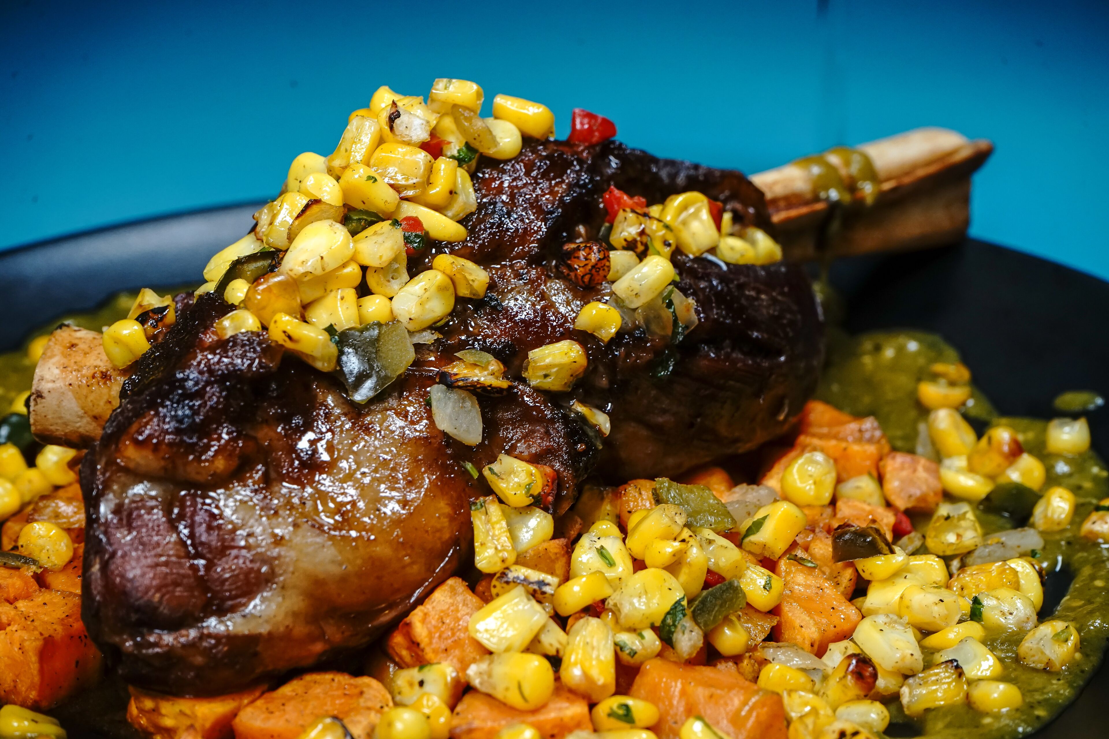 A dish with meat and vegetables.