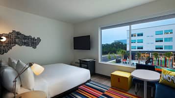 In-room safe, desk, laptop workspace, blackout drapes