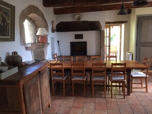 Dining - Entire Priory, sleeps 12, private pool in the heart of bucolic Ardèche (Payzac)
