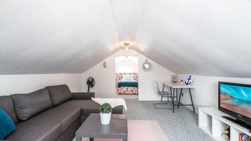 Televisie, een dvd-speler en boeken