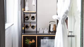 Free toiletries, hair dryer, bathrobes, slippers