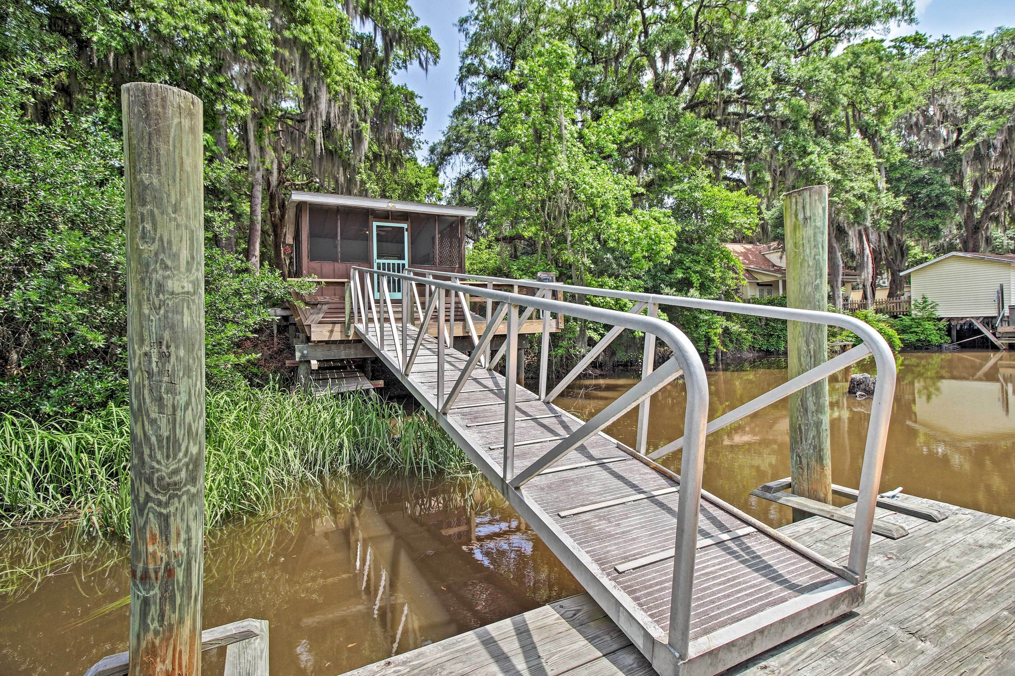 Rustic Midway Retreat w/ Deck & Creek Access!