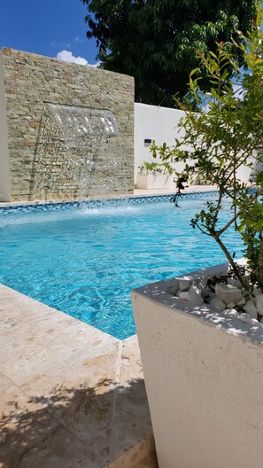 Outdoor pool - Villa Estrella swimming pool BBQ wifi free parking 3BR (Santiago de los Caballeros)