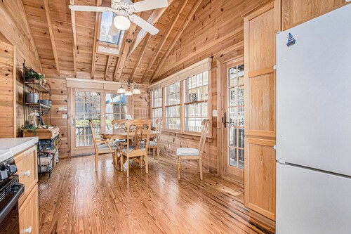 Calming Cottage on the River W/ Furnished Porch, Lofted Layout & Ideal Location