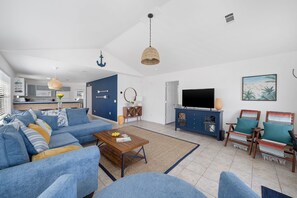 Smart TV, music library, stereo