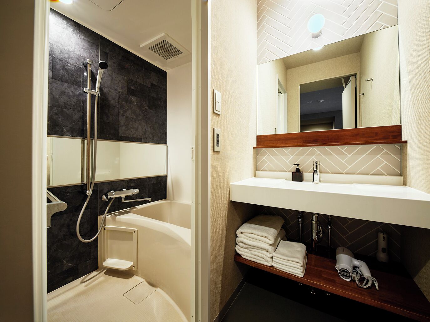 premium room, non smoking | bathroom | free toiletries, hair dryer, slippers, bidet
