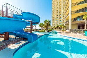 Indoor pool, a heated pool - Beachfront 3BR @ Phoenix West • Sleeps 10 • Amazing Views, Lazy River, Pools & Luxury (Orange Beach)