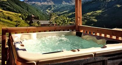 CHALET DE CHARME, VUE MONTAGNE ET PISTES DE SKI JACUZZI HAMMAM SAUNA ET BABYFOOT