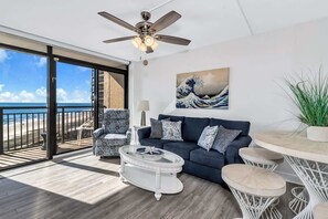 Smart TV, offices - Oceanfront condo with pool & hot tub access (North Myrtle Beach)