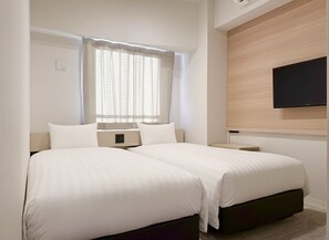 Habitación básica con 2 camas individuales, para no fumadores | Wifi gratis y ropa de cama 