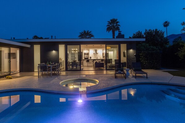 A heated pool