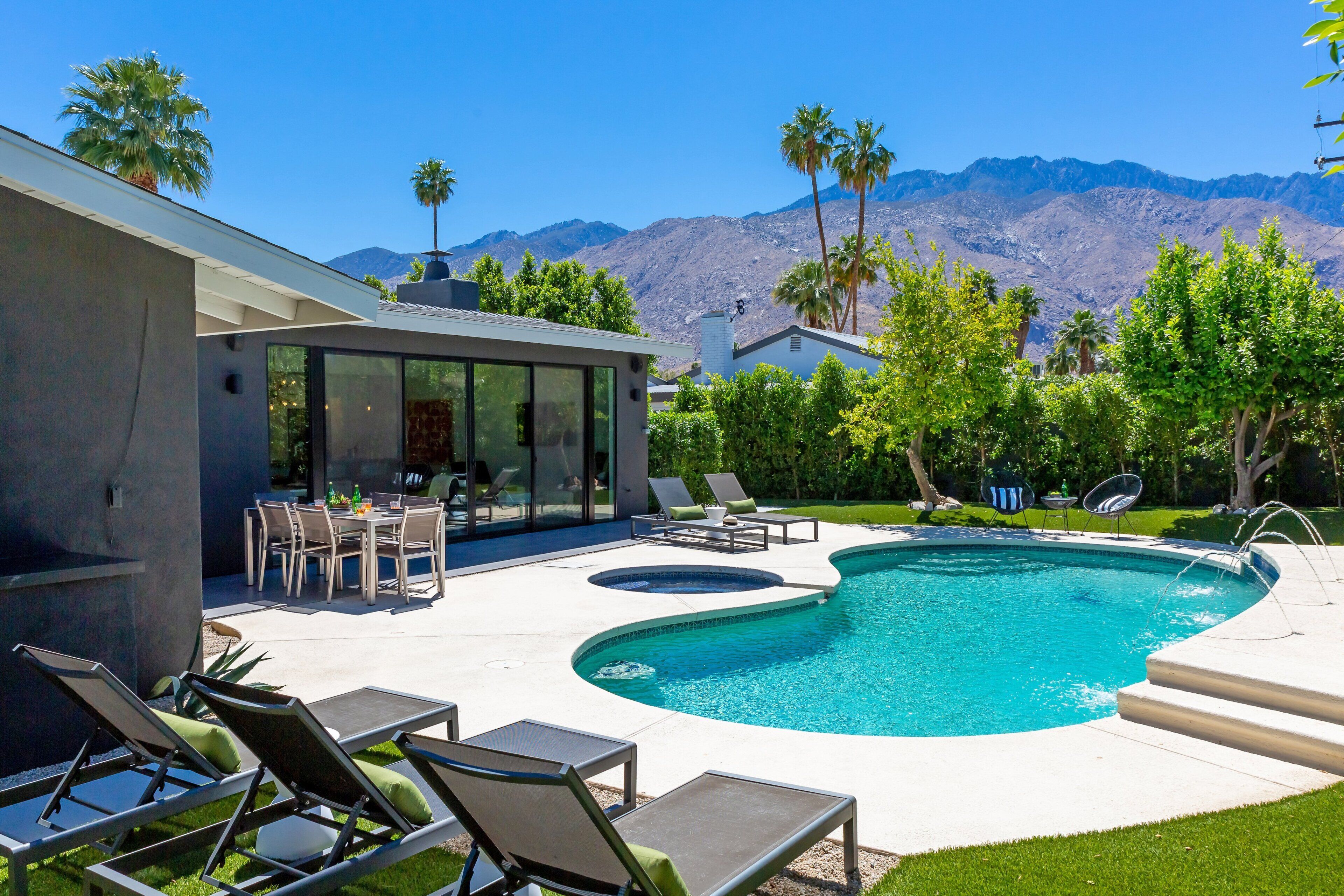 A heated pool