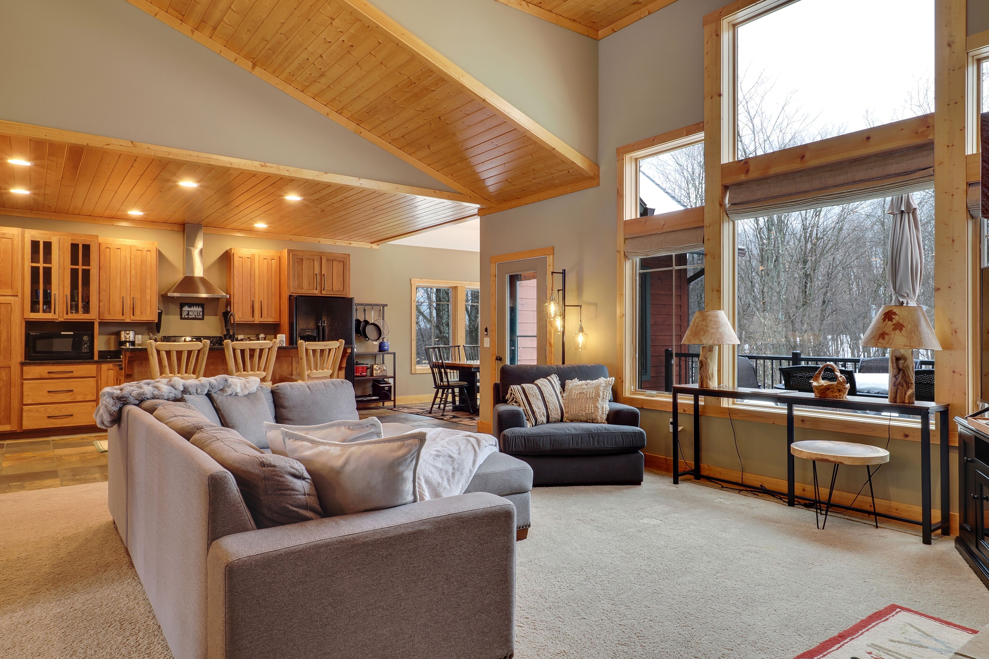 Télévision, cheminée, jeux vidéo, table de tennis de table