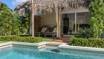Exclusive Double Room, Bathtub, Poolside | Terrace/patio