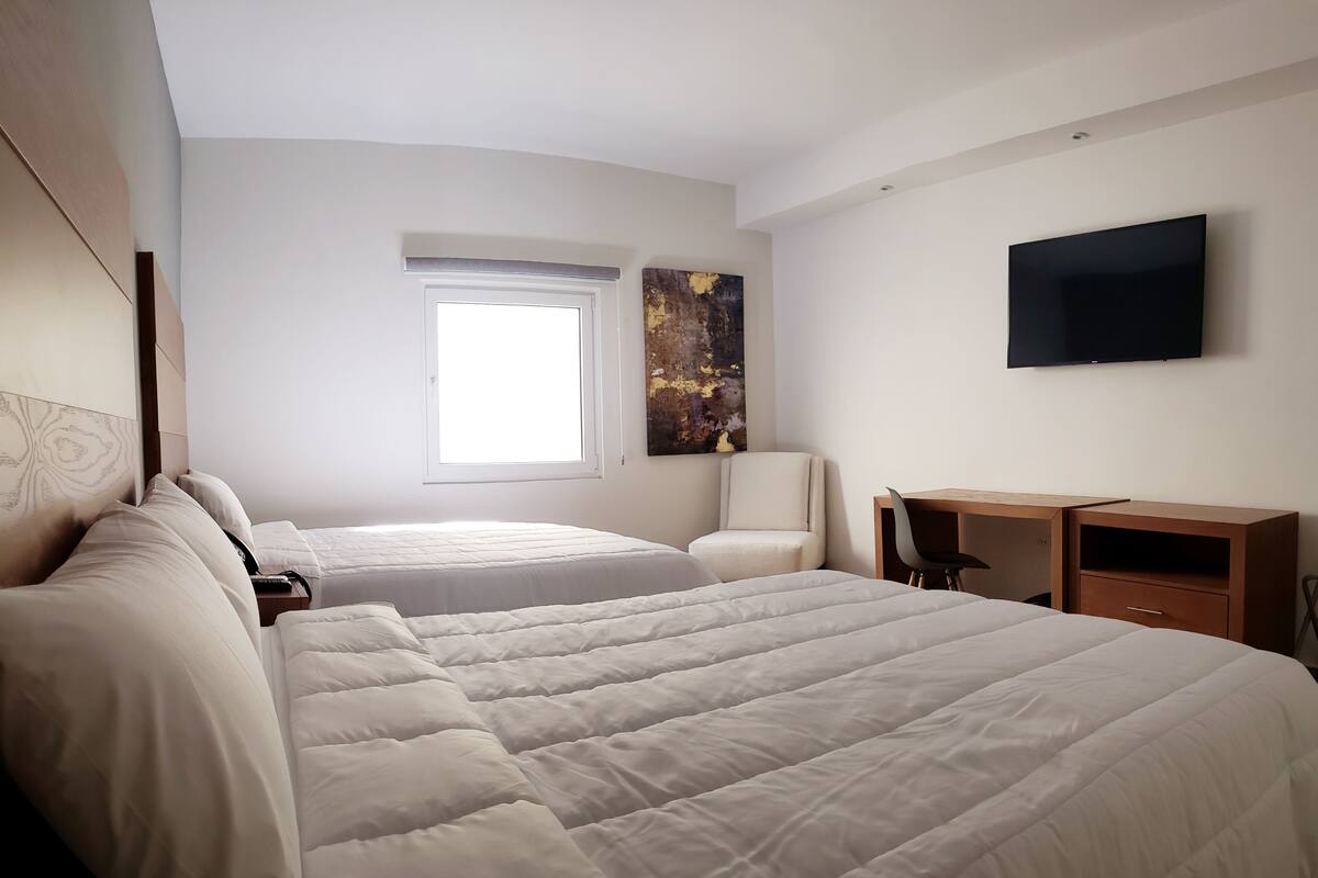 Executive Double Room, 2 Queen Beds | In-room safe, desk, laptop workspace, iron/ironing board (on request)