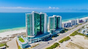 Exterior - Turquoise Place C2605 | Gorgeous Updates! Oversized, hot tub/grill on deck, huge slide for kids! (Orange Beach)