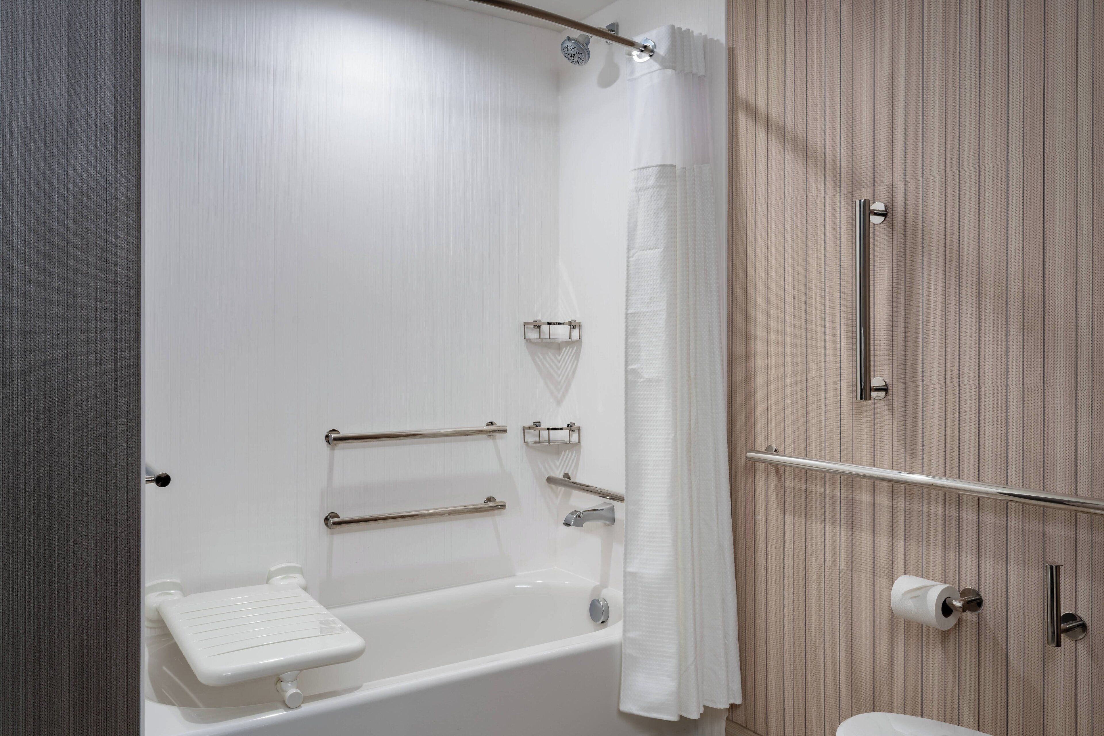 free toiletries, hair dryer, towels