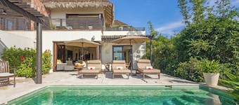 Spectacular corner villa at PortaFortuna, Punta Mita - golf cart, pool & hot tub