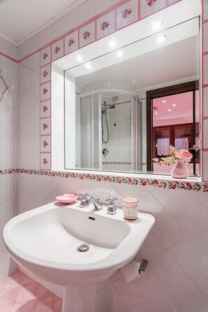 Dusche, Haartrockner, Bidet, Seife