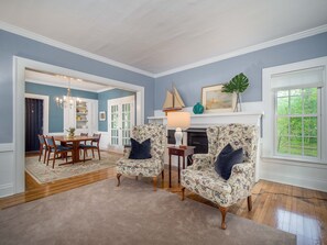 Smart TV, offices, computer monitors - Gifford House: 4BR, Secluded Lake House on 1.5 Acres with Private Dock (Lakewood)