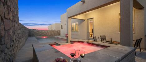 Outdoor pool, a heated pool