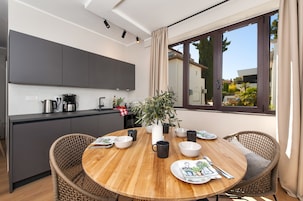 Deluxe Apartment, 1 Bedroom | Private kitchen | Coffee/tea maker, electric kettle