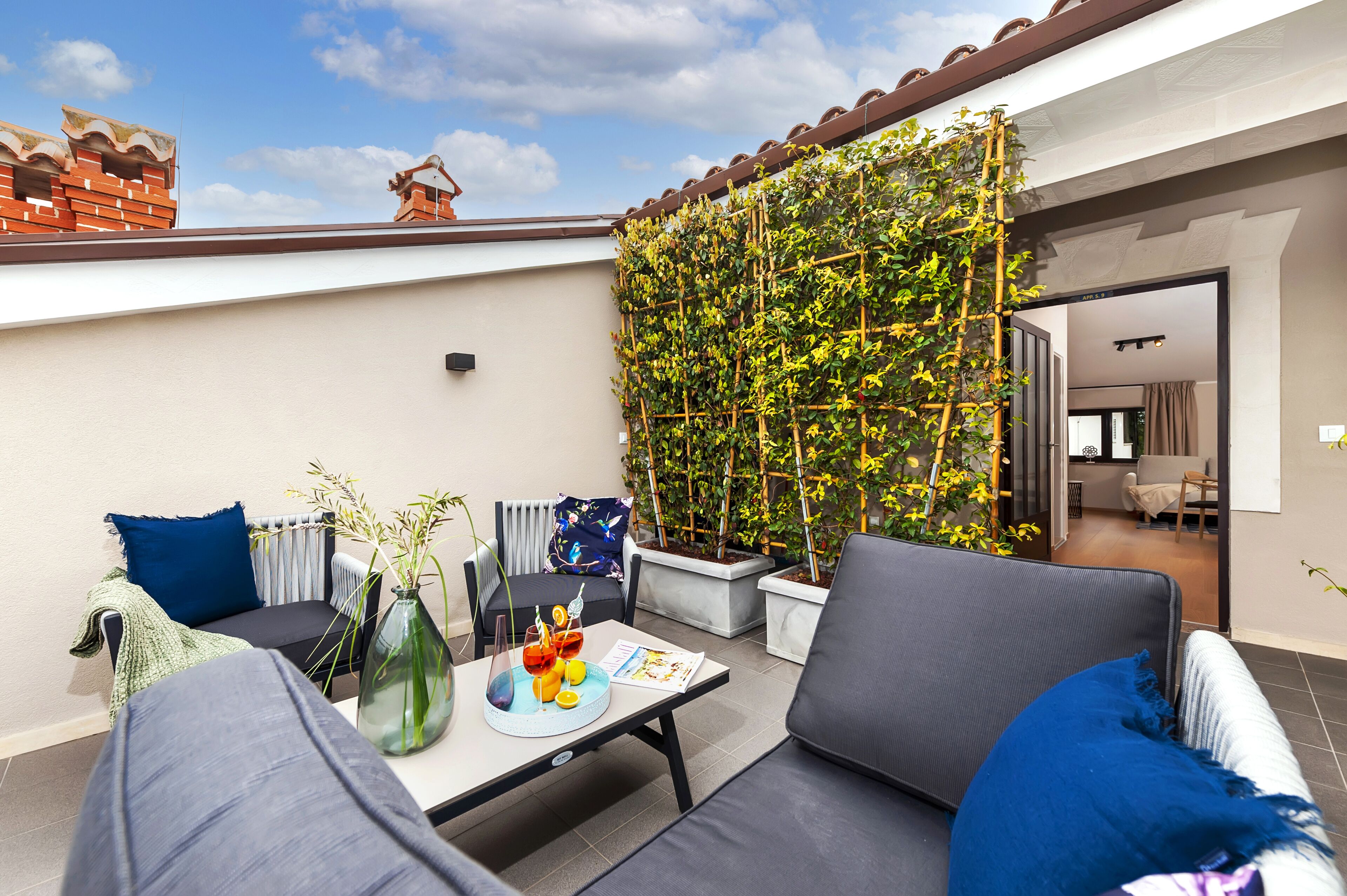 Deluxe-Apartment, 1 Schlafzimmer, Terrasse | Terrasse/Patio