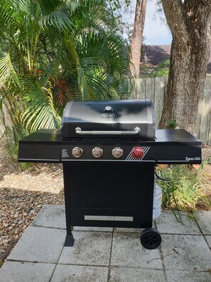 Property grounds - Comfortable home, heated salt-cell pool with child-safety, 10 min from the beach (Sarasota)