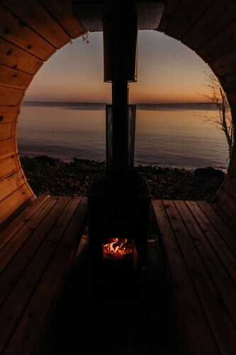Lake Superior Waterfront Home with Wood Fired Sauna and Igloo