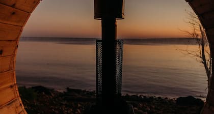 Lake Superior Waterfront Home with Wood Fired Sauna and Igloo