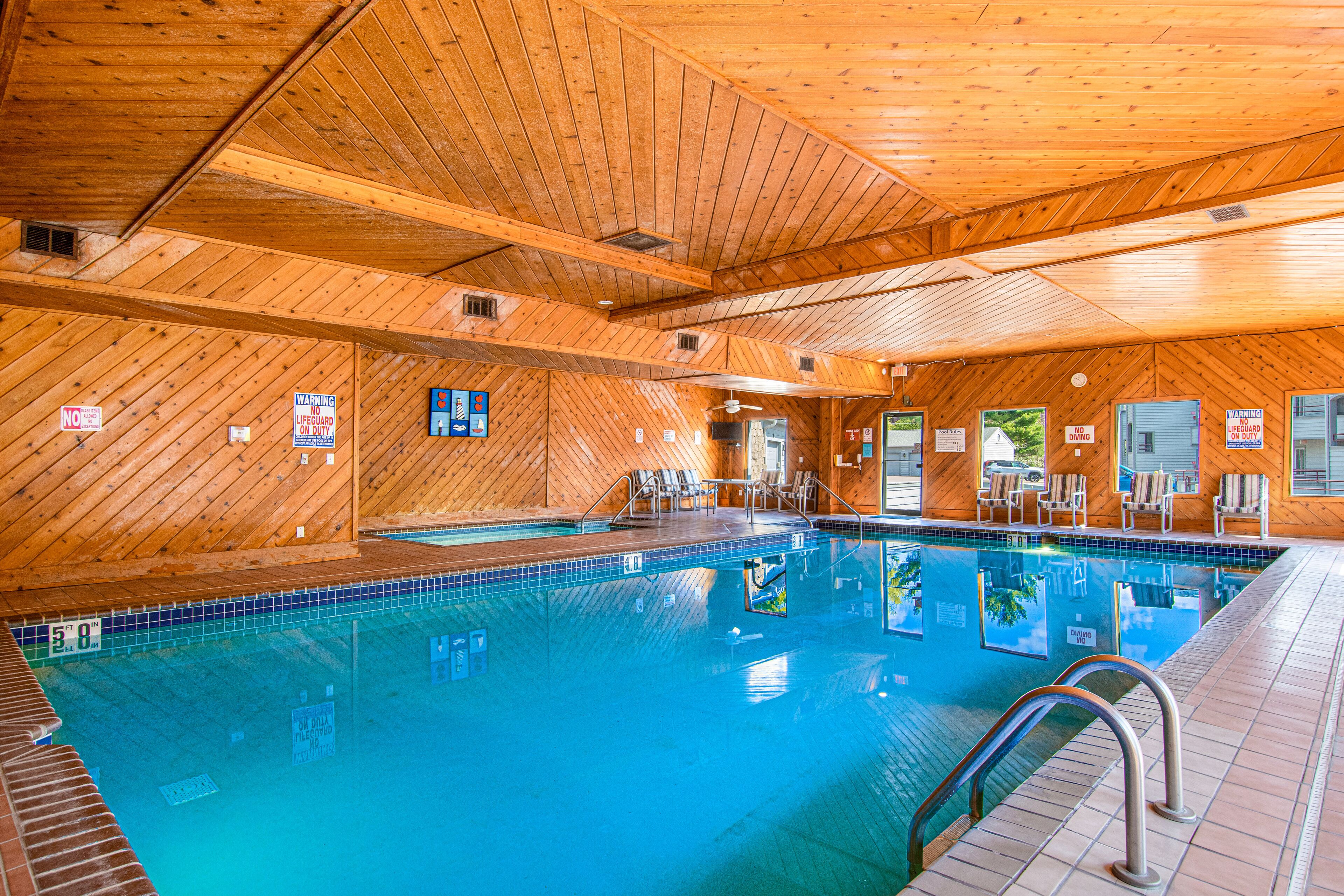 Indoor pool, a heated pool